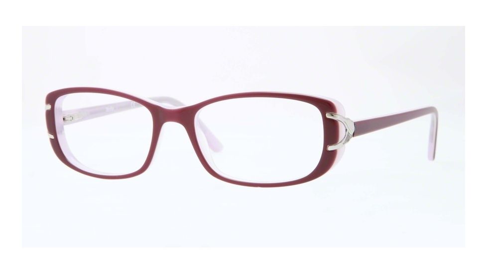 Sferoflex SF1549 Progressive Prescription Eyeglasses C572-51 - Plum On Opal Violet Frame
