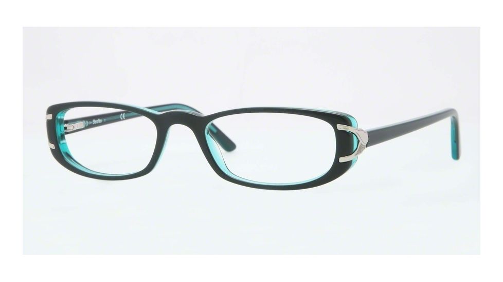 Sferoflex SF1550 Single Vision Prescription Eyeglasses C568-51 - Black Frame, Demo Lens Lenses