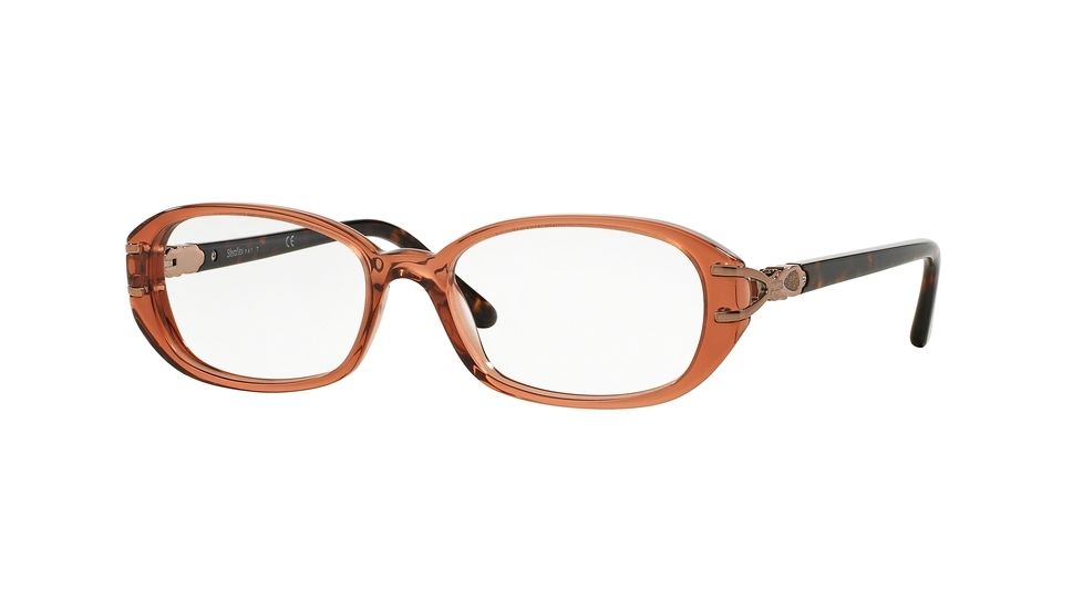 Sferoflex SF1552B Single Vision Prescription Eyeglasses C528-52 - Trasparent Brown Frame