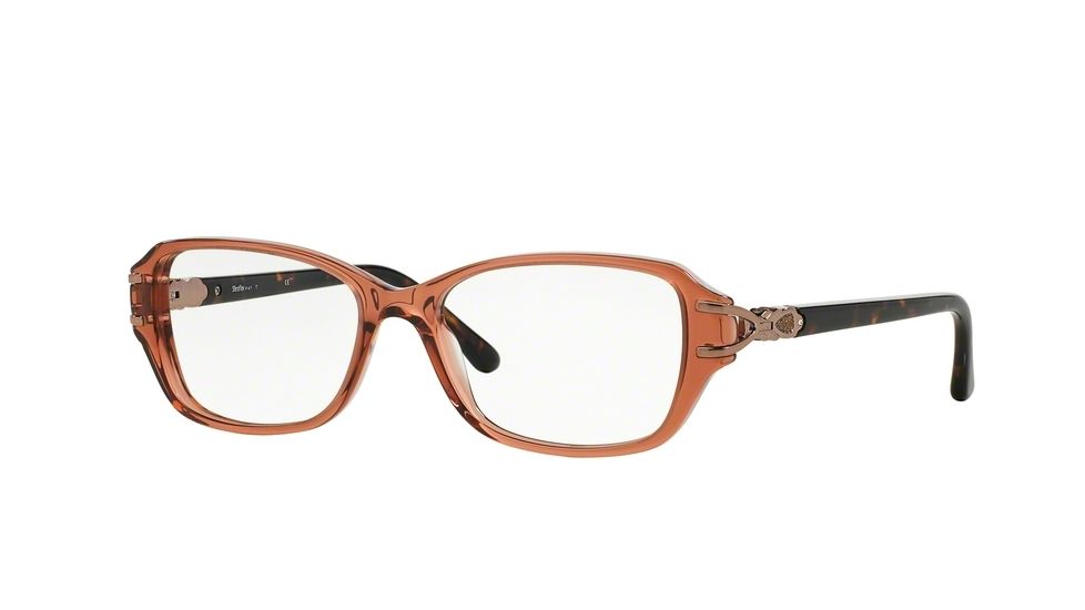 Sferoflex SF1553B Single Vision Prescription Eyeglasses C528-51 - Trasparent Brown Frame