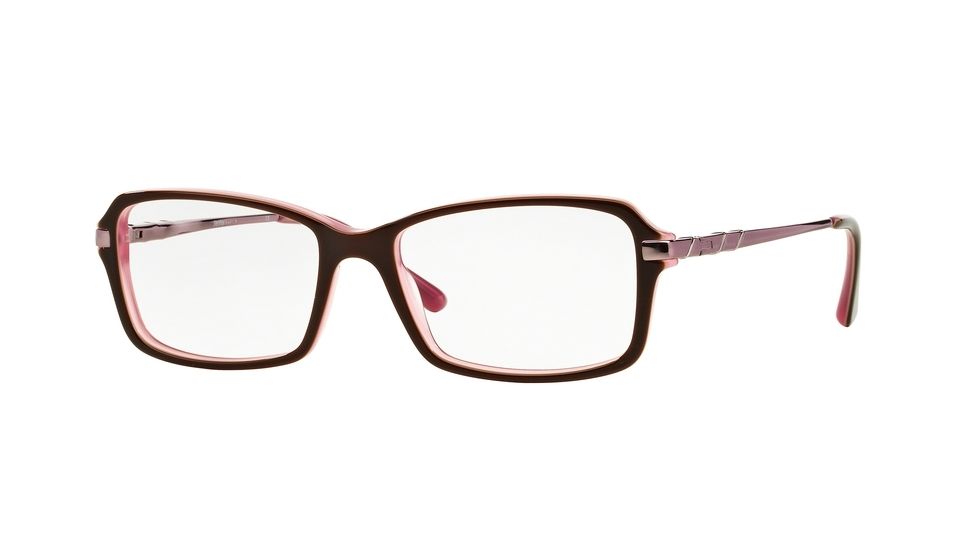 Sferoflex SF1555 Bifocal Prescription Eyeglasses C585-50 - Top Plum On Opal Pink Frame