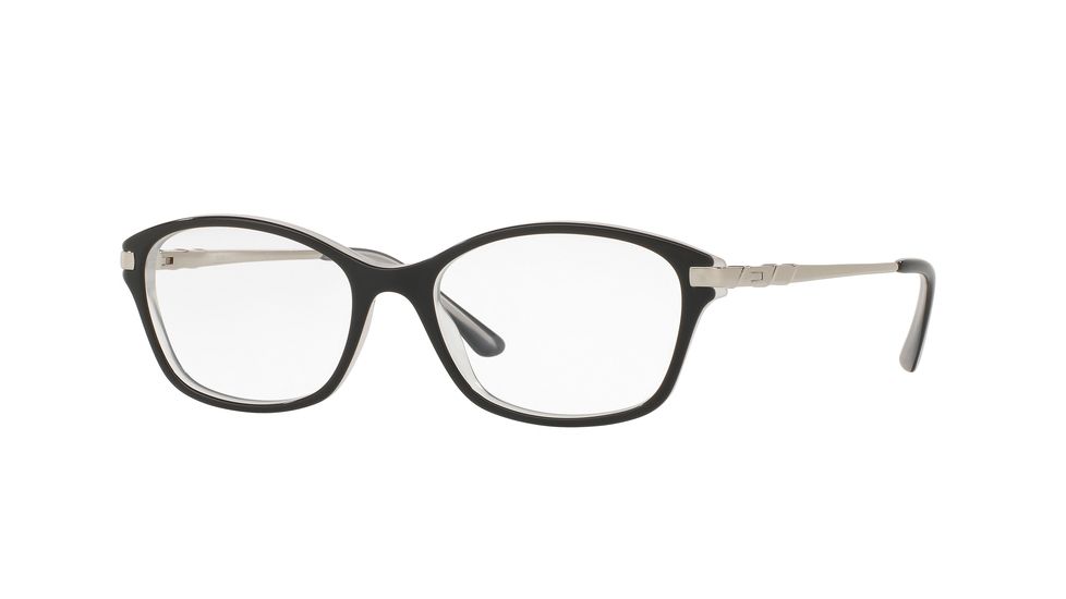 Sferoflex SF1556 Progressive Prescription Eyeglasses C555-51 - Top Black On Ice Frame