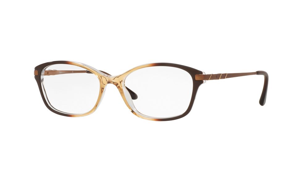 Sferoflex SF1556 Progressive Prescription Eyeglasses C591-51 - Gradient Light Brown Frame