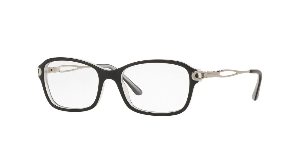 Sferoflex SF1557B Single Vision Prescription Eyeglasses C555-50 - Top Black On Ice Frame