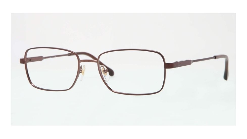 Sferoflex SF2258 Single Vision Prescription Eyeglasses 355-54 - Matte - Dark Brown Frame, Demo Lens Lenses