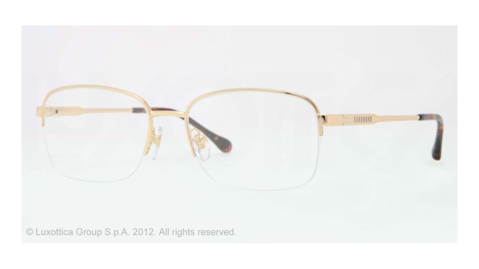Sferoflex SF2260 Eyeglass Frames 486-51 - Shiny Gold Frame, Demo Lens Lenses