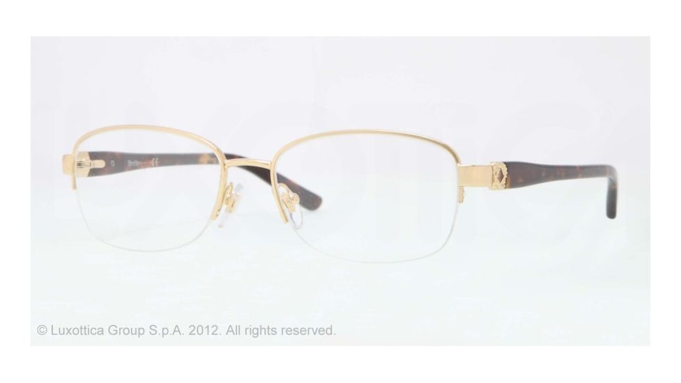 Sferoflex SF2571 Single Vision Prescription Eyeglasses 493-52 - Shiny Gold Frame, Demo Lens Lenses