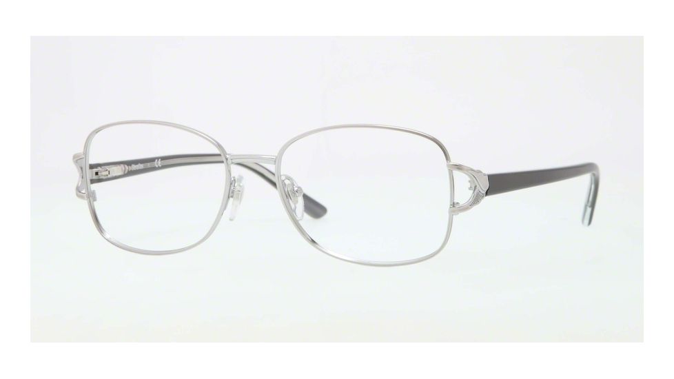 Sferoflex SF2572 Eyeglass Frames 495-52 - Shiny Azure-silver Frame, Demo Lens Lenses
