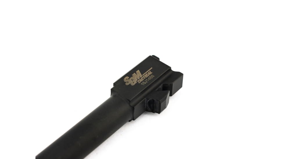 SGM Tactical Glock 19 Compatible Match Barrel Threaded Nitride, Black, SGMTGB19TN