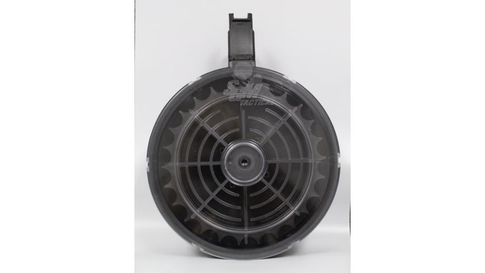 SGM Tactical Saiga 12 Gauge Shotgun Drum Magazine, 25 Round, Black, SGMTSaiga1225D