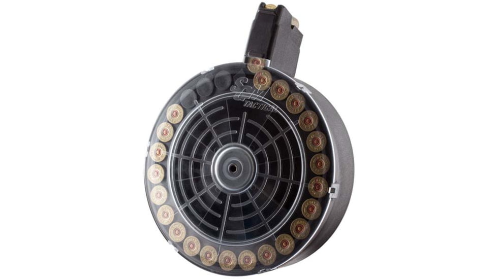 SGM Tactical Vepr 12 Gauge Shotgun Drum Magazine, 25 Rounds, Black, SGMTV1225D