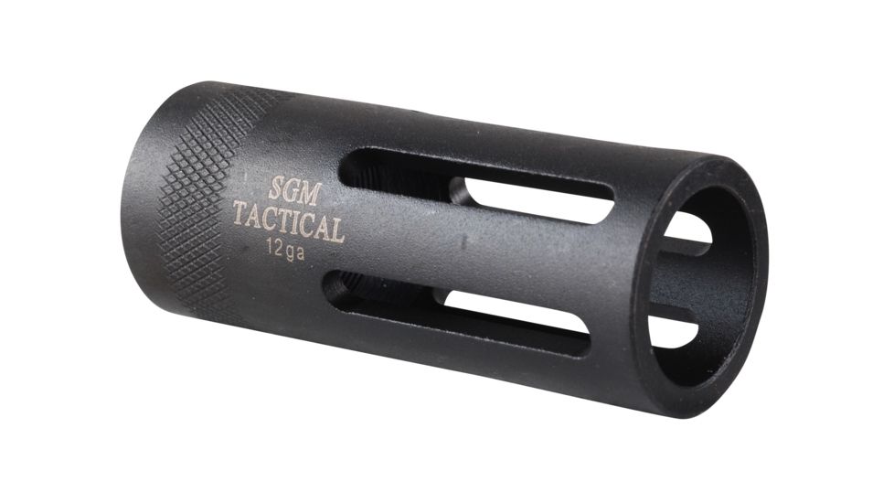 SGM Tactical Vepr Shotgun Flash Suppressor - Birdcage, Black, SGMT12BCV
