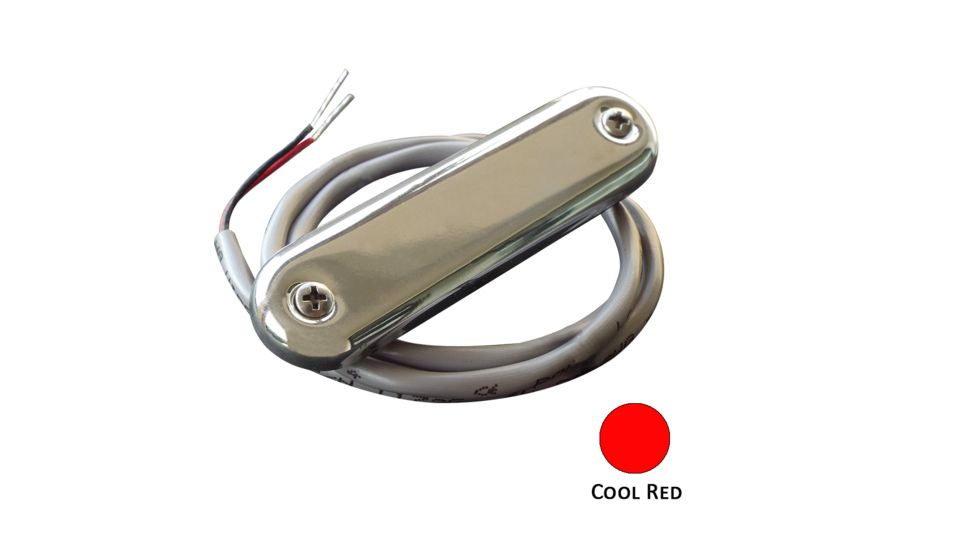 Shadow-Caster LED Lighting Courtesy Light w/2' Lead Wire - 316 SS Cover - Cool Red - 4-Pack 62546