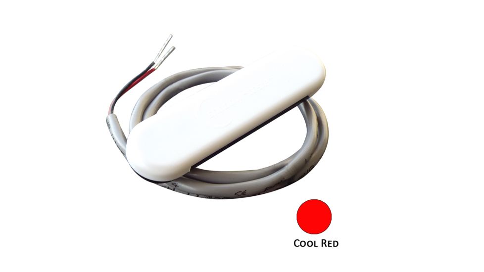 Shadow-Caster LED Lighting Courtesy Light w/2' Lead Wire - White ABS Cover - Cool Red - 4-Pack 62542