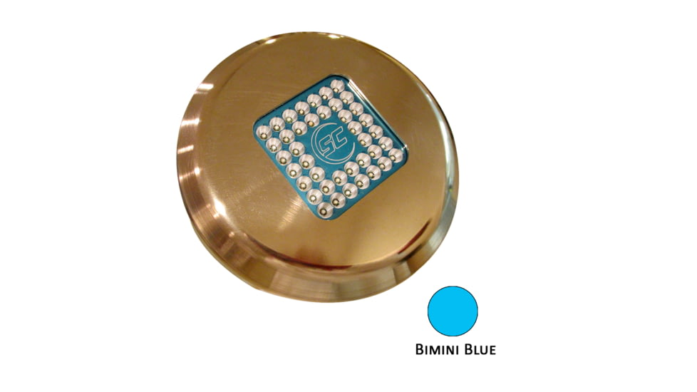 Shadow-Caster LED Lighting SCY-40 Yacht Series Round LED Underwater Light w/10' Cable - Bronze Housing - Bimini Blue 62533