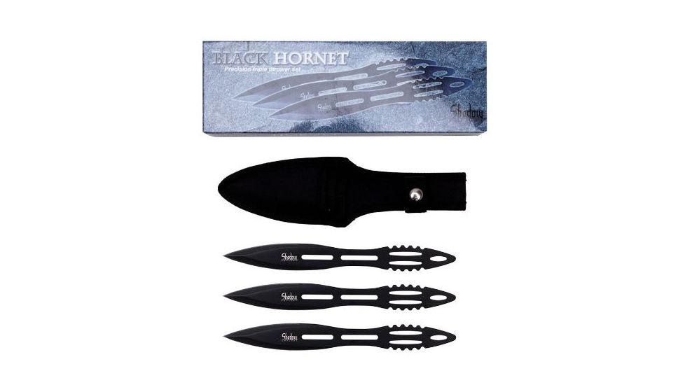 Shadow Cutlery Black Hornet Triple Thrower Set, Black, .8 LB SH3570