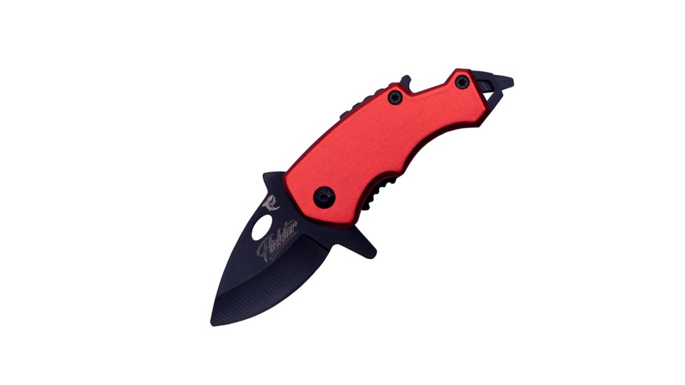 Shadow Cutlery Flickster Lil Sharky Knive, 1-3/4in Stainless Steel Blade, Red, SH2020RD