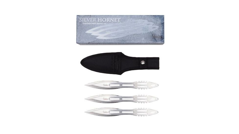 Shadow Cutlery Silver Hornet Triple Thrower Set, Silver, .8 LB SH3571