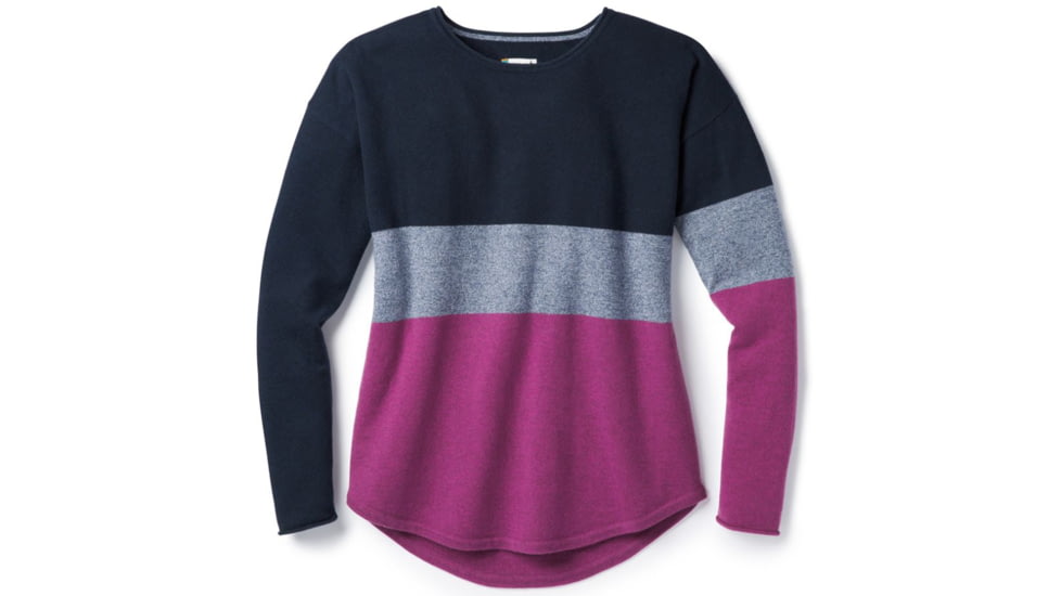 Smartwool Shadow Pine Crew Sweater-Women's, Deep Navy Heather, Extra Small, SW000321108-XS