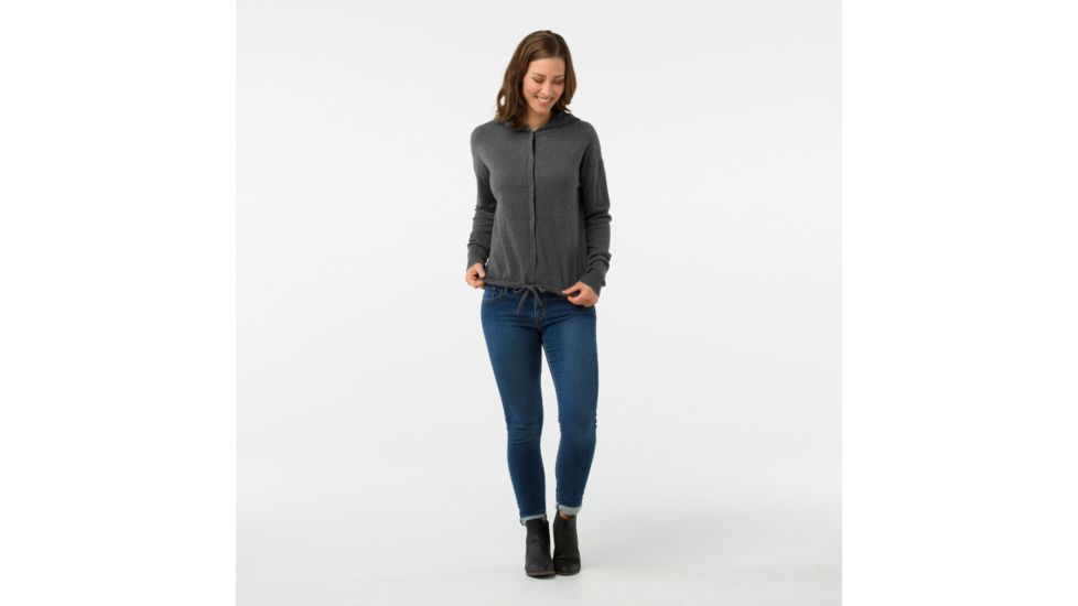 Smartwool Shadow Pine Sweater Jacket-Women's, Medium Gray Heather, Extra Small, SW000324084-XS