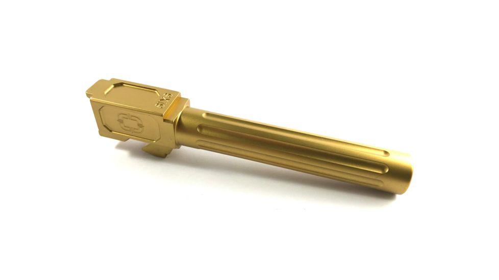 Shadow Systems G17 Match Barrel,Gen1-4,Unthreaded Fluted,Gold TiN SG9F-01-03F-TIN