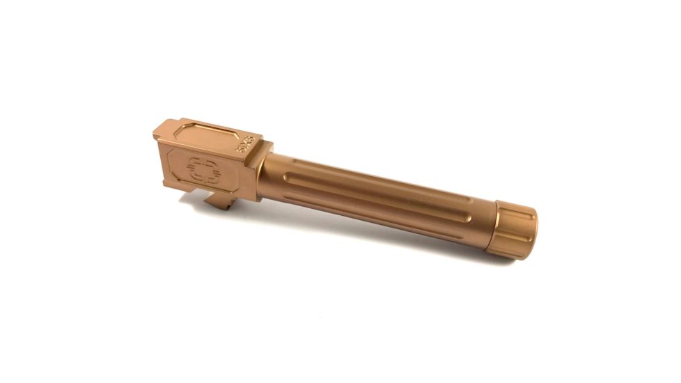 Shadow Systems G19 Match Barrel,Gen1-5,Threaded Fluted,Bronze TiN SG9C-01-03TF-BRZ