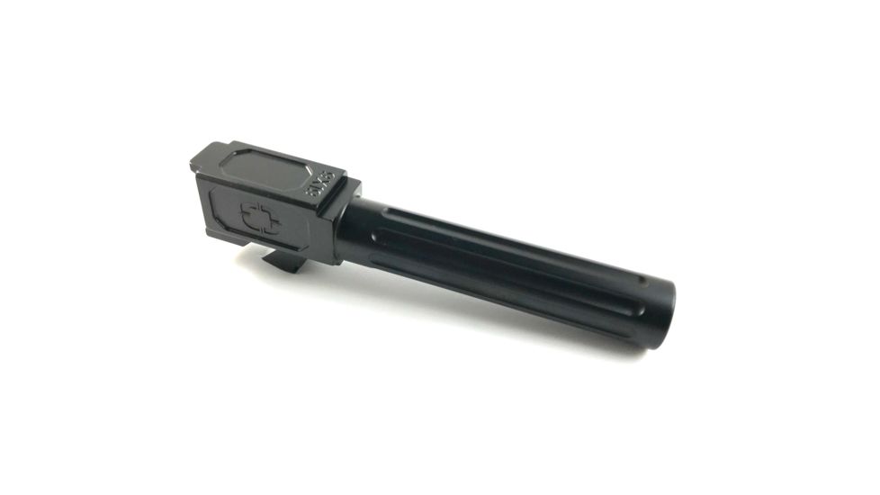 Shadow Systems G19 Match Barrel,Gen1-5,Unthreaded Fluted,Black DLC SG9C-01-03F-DLC