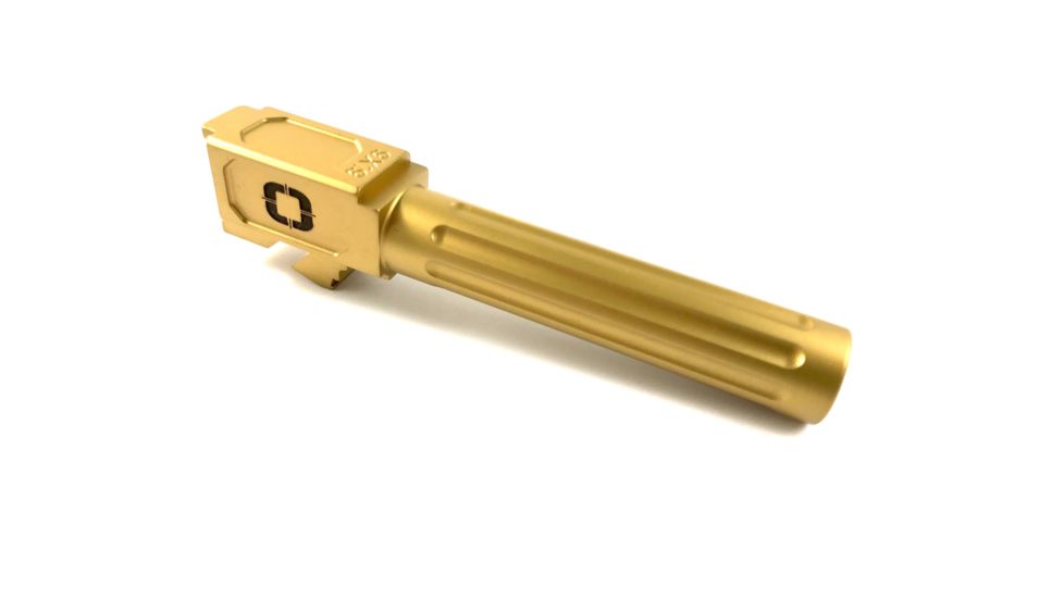 Shadow Systems G19 Match Barrel,Gen1-5,Unthreaded Fluted,Gold TiN SG9C-01-03F-TIN
