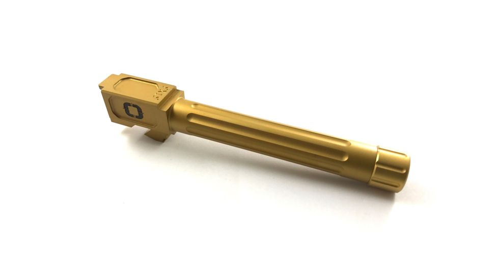 Shadow Systems Match Barrel, G17 Compatible, Threaded Fluted, TiN, Gold, SG9F-00-03TF-TIN