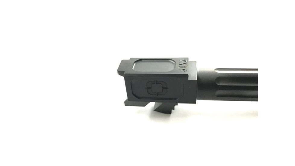 Shadow Systems Match Barrel, G19 Compatible, Threaded Fluted, Nitride, Black, SG9C-00-03TF-NIT