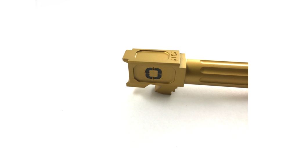 Shadow Systems Match Barrel, G19 Compatible, Threaded Fluted, TiN, Gold, SG9C-00-03TF-TIN