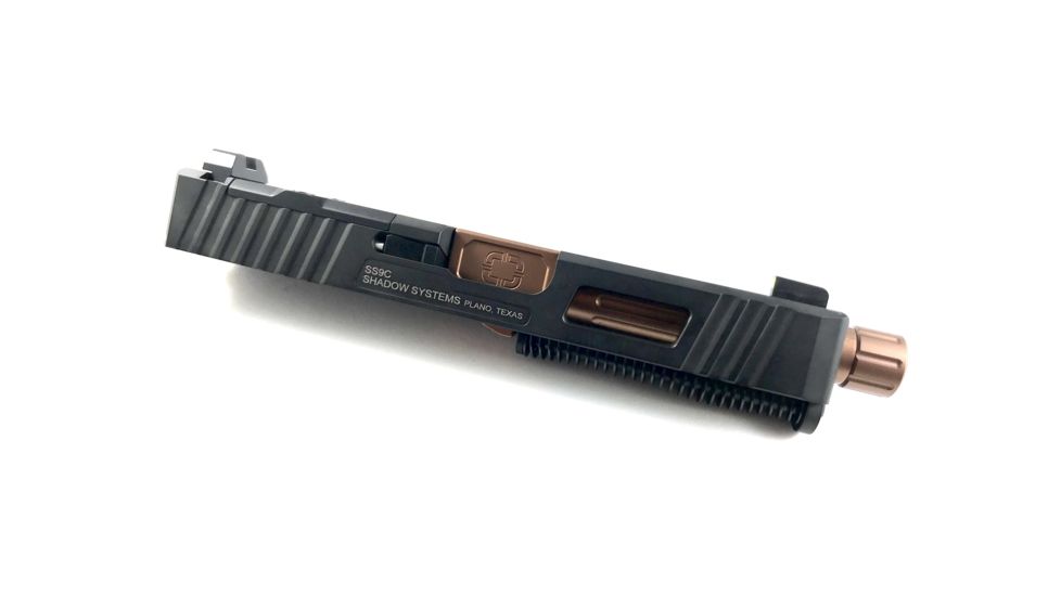 Shadow Systems Optics Ready Slide, RMR Cover Plate, Slide Cover Plate, Standard Rod/Spring/Extractor, Glock 19 Gen3, Black DLC, SGK9C-T3D-FTB-PSBP