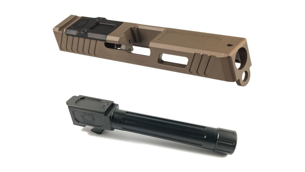 Shadow Systems OpticsPlanet Combat Special Glock 19 Pistol Slide Gen 3 with Match Threaded Barrel - FDE