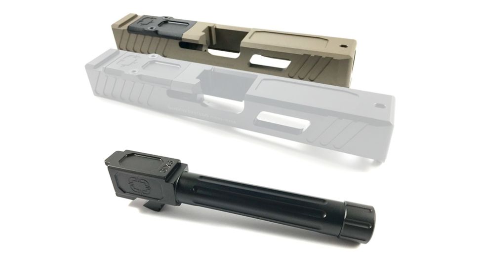 Shadow Systems OpticsPlanet Combat Special Glock 19 Pistol Slide Gen 4 with Match Threaded Barrel - FDE