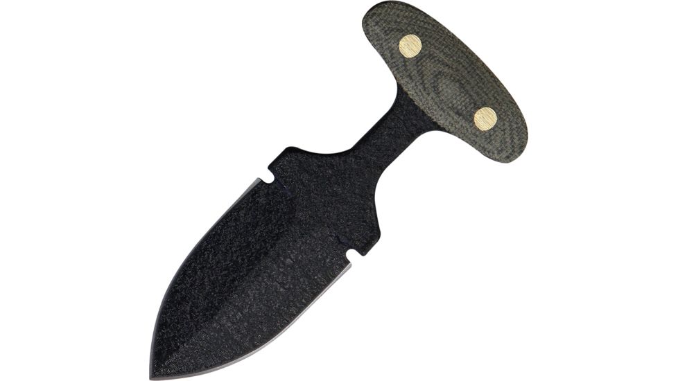 Shadow Tech T-Handle Push Dagg Fixed Blade Knife,2.5in,High Carbon Steel Dagger Blade,Black Micarta Handle STK101