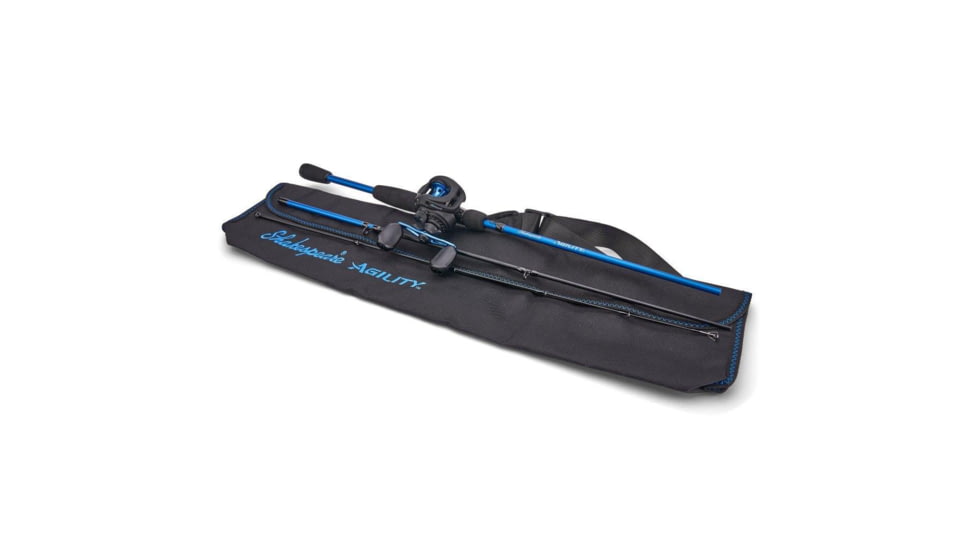 Shakespeare Agility Baitcast Combo 6'6", Medium, Fast 8-15lb EVA, 3 pc., AGILTYLP-TRVCBO