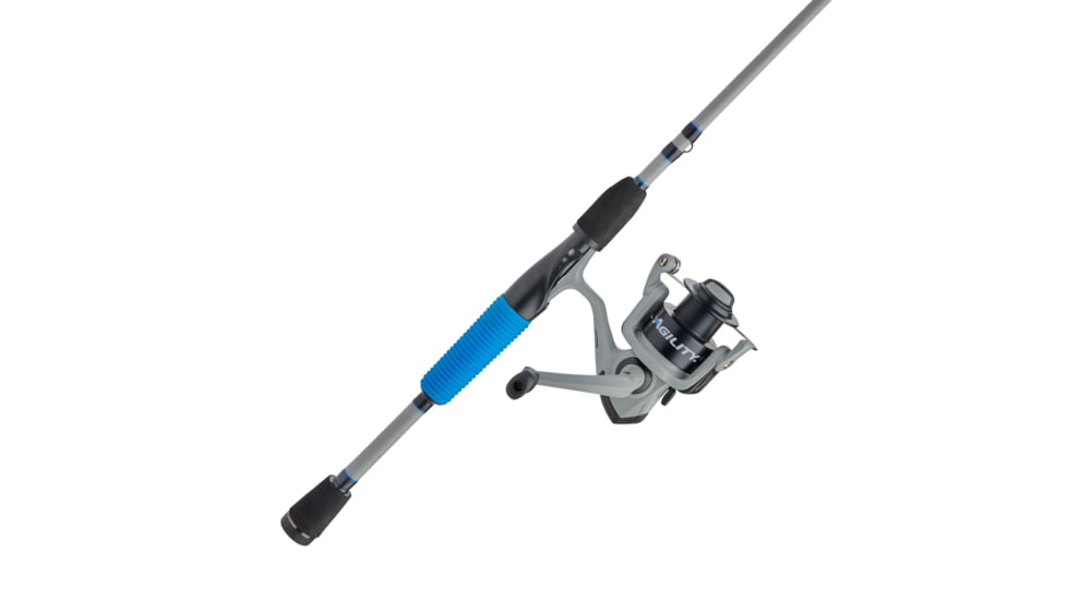 Shakespeare Agility Gel-Tech Spinning Combo, 5.5/1, Right/Left, 30, 6ft. 6in. Rod Length, Medium Power, Fast Action, 2 Pieces Rod, Blue, AGGT30/662M