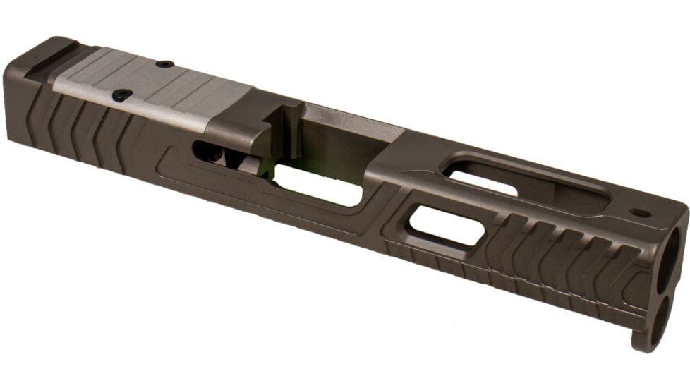 Shark Coast Tactical Greasy Custom Stripped Pistol Slide, Glock 19, Gen 5, Black, 100-004-0105-01