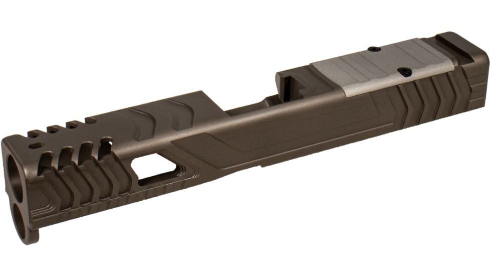 Shark Coast Tactical Method Custom Stripped Pistol Slide, Glock 19, Gen 5, Tungsten, 100-006-0105-03