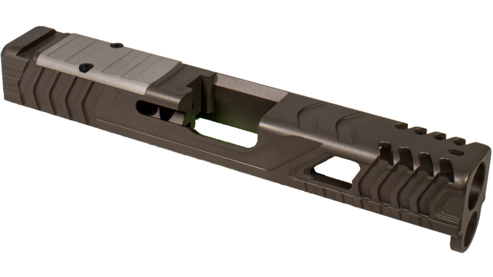 Shark Coast Tactical Method Custom Stripped Pistol Slide, Glock 19, Gen 5, Tungsten, 100-006-0105-03