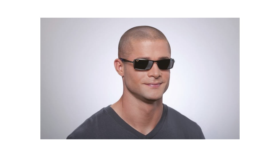 Maui Jim Shark Pit Sunglasses w/ Brushed Silver Frame and Neutral Grey Lenses - 228-17, On Model