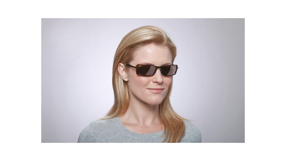 Maui Jim Shark Pit Sunglasses w/ Brushed Bronze Frame and HCL Bronze Lenses - H228-20, On Model