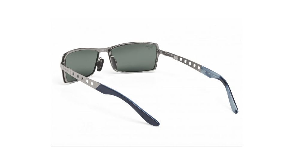 Maui Jim Shark Pit Sunglasses w/ Brushed Silver Frame and Neutral Grey Lenses - 228-17, Back View