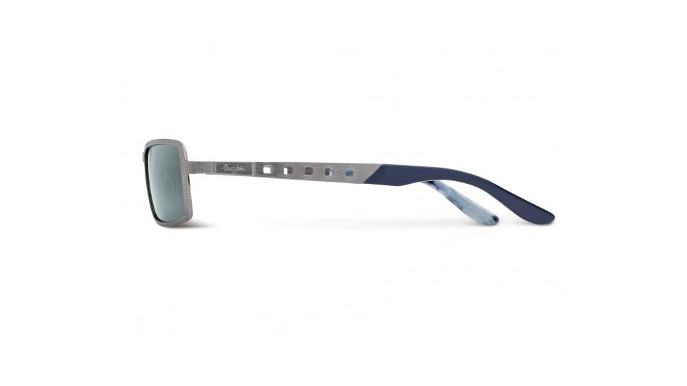 Maui Jim Shark Pit Sunglasses w/ Brushed Silver Frame and Neutral Grey Lenses - 228-17, Side View