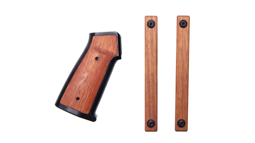 Sharps Bros. AR Grip &amp; MLOK Hand Guard Panels, Aluminum/Wood, Brazilian Cherry, SBARG01