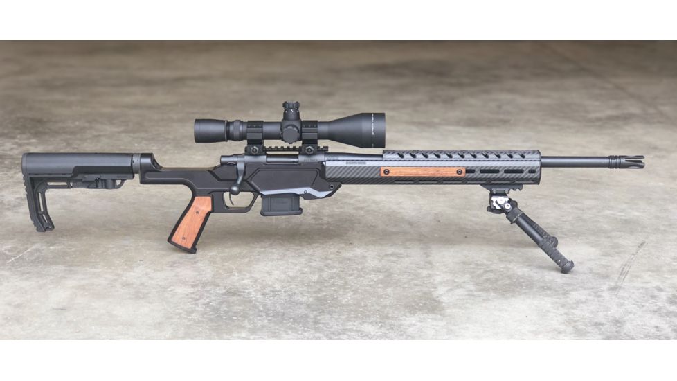 Sharps Bros. Heatseeker Chassis w/14 in Carbon Fiber Handguard for Howa 1500 Mini Action, Black, SBC01