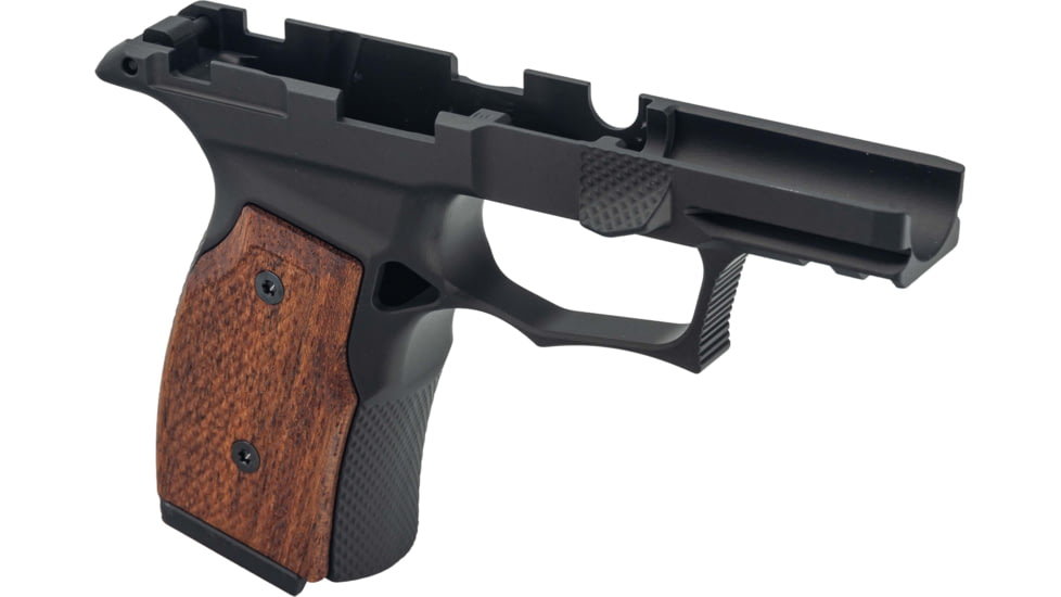 Sharps Bros. P365X/P365XL Grip Module, Black Anodized/Brazilian Cherry w/ Manual Safety Cut, SBGM02