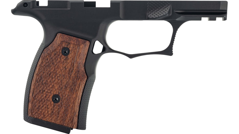 Sharps Bros. P365x/p365xl Grip Module - Black Anodized/brazilian Cherry W/ Manual Safety Cut - SBGM02