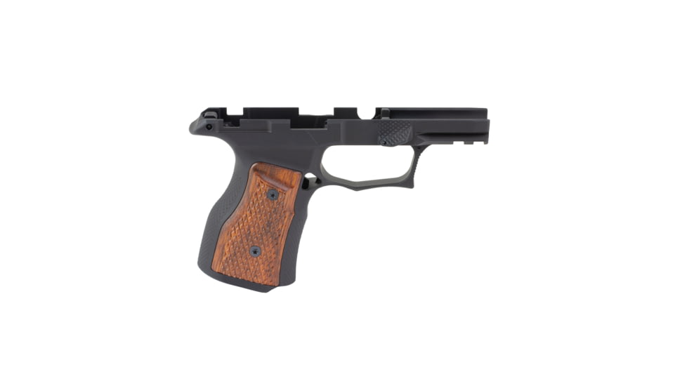 Sharps Bros Sharps Bros P365X/P365XL Pistol Grip Module, Black Anodize With Brazilian Cherry Grips, Manual Safety Cut, SPB-SBGM02-G3