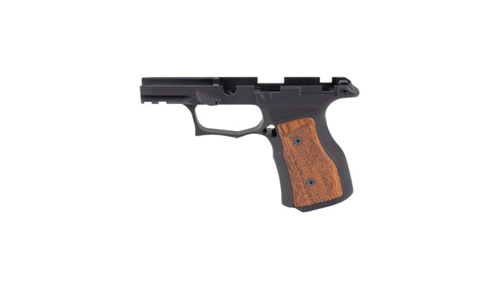 Sharps Bros Sharps Bros P365X/P365XL Pistol Grip Module, Black Anodize With Brazilian Cherry Grips, Manual Safety Cut, SPB-SBGM02-G3